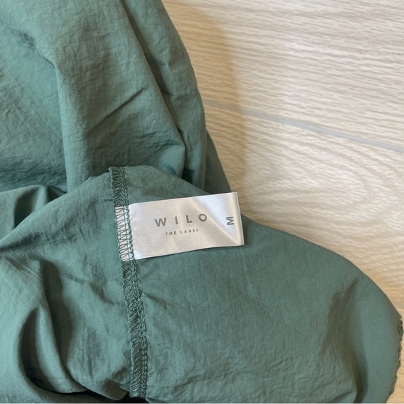 Wilo The Label Anthropologie Green Nylon Parachute Cargo Pants Women’s size M - Picture 7 of 13